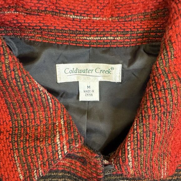 Coldwater Creek Tweed Shacket Jacket Women’s Medium Multicolor Button Down - Picture 2 of 12